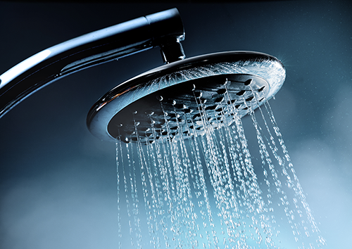 water heating shower head